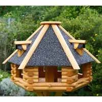 DSH DEKO SHOP HANNUSCH Vogelhaus XXL Luxus Vogelhaus wahlweise mit Ständer und Solarbeleuchtung