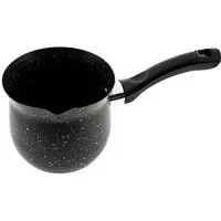 Almina Kaffeekanne Türkischer Kaffeebereiter mit aromatischen Genuss aus Granit Schwarz, 0.37 l