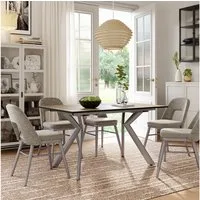 Vicco Esstisch Trill, Eiche rustikal/Grau, 140-190 x 90 cm ausziehbar (1-St)