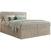 A&J MöbelLand GmbH Boxspringbett RALF mit Bettkasten, Topper und gepolstertem Kopfteil. (Boxspringbett mit Bettkasten und gepolstertem Kopfteil)
