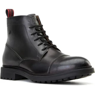 Base London Boulton Leder Herren Schwarze Stiefeletten
