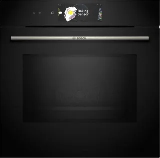 BOSCH Backofen mit Mikrowelle Serie 8 "HMG778NB1" mit 1-fach-Teleskopauszug mit Pyrolyse-Selbstreinigung AirFry-Funktion