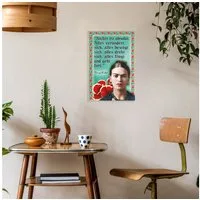 LuckyLinde Wanddekoobjekt Frida Kahlo - Nichts ist absolut (1 St), Exklusive JANOSCH Kindermotive, Stahlschild