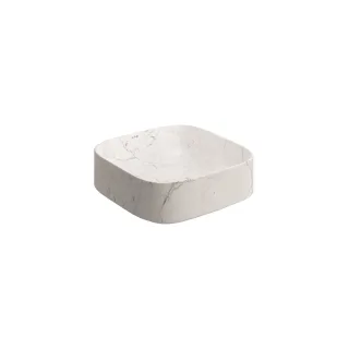 KLUDI-RESA C Waschtisch 40 x 40 H14 cm Quadratisch Marble Carrara matt 58CW30S1