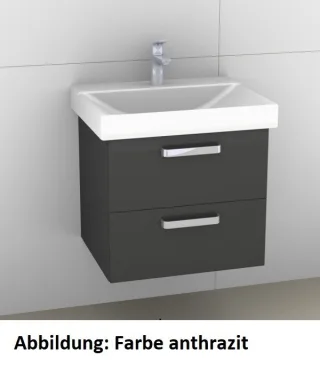 Artiqua 413 Waschtischunterschrank für Xeno 2 500530 (ehem. 127060) Quarzgrau Hochglanz Select, 413- 413-WU2L-K128-7162-172