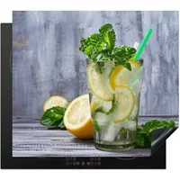 MuchoWow Herd-Abdeckplatte Cocktail - Früchte - Kräuter, Vinyl, (1 tlg), Abdeckplatte für Ceranfeld, Herd Inductionsmatte, 57.6x51.6 cm