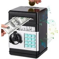 SinLaw Spardose Elektronische Kassenkasten-Safe, digitale Bank-Kassenkasten der Kinder, (1-tlg), Automatische Geldrolle, Passwortschutz, Sparfunktion