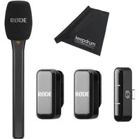 RØDE Rode Mikrofon-Funksystem Wireless Micro USB-C Interview Set. Digitales Aufnahmegerät (Vorteils-Set mit Handadapter)