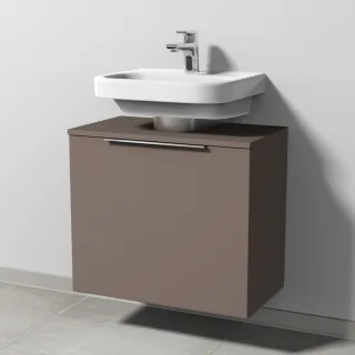 Sanipa 3way Universal-Waschtischunterbau mit 1 Auszug, Taupe-Matt UP6001T