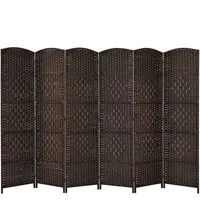 COSTWAY Paravent, Outdoor 6 TLG. Raumteiler 273x180cm klappbar