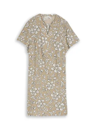 Tom Tailor - Kleid mit Blumenmuster pink - Gr. - 40