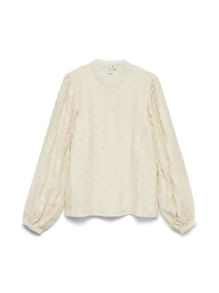 VERO MODA - VMMYLA L/S SHIRT WVN BTQ Birch - Gr. - L