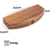 LOGOPLAY Spiel Hus oval Samena Gr. L, Gesellschaftsspiel, Bao L Hus / Kalaha / Bohnenspiel aus edlem Samena-Holz mit 75