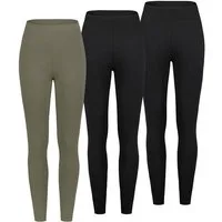 SUBLEVEL Leggings Damen lange Leggings 3er-Pack (3-tlg) verschiedene Farb-Packs, Single-Jersey