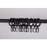 Clever-Kauf-24 Gardinenring 1 Set = 10 Stück Ringe mit Haken für 16mm Stilgarnituren, (10-St)