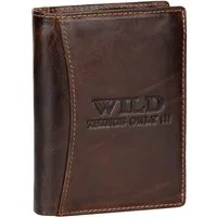 Wild Things Only !!! Geldbörse RFID echt Leder Portemonnaie Geldbörse Riegelbörsel Herren Braun, RFID Schutz