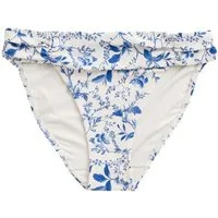 Next Bikini-Hose Bikinihose mit hohem Bein und geraffter Seite (1-St)