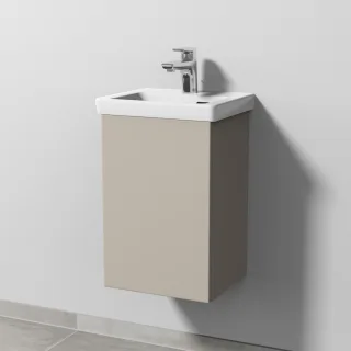 Sanipa 3way Waschtischunterbau zu Villeroy & Boch Subway 3.0 Waschtisch mit 1 Tür, Kaschmir-Matt SP8401U