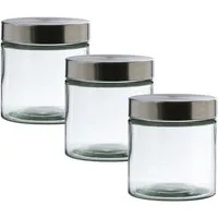 GAUMENKICK Vorratsglas Vorratsdose S Glasbehälter 0,85Liter Aufbewahrungsglas Vorratsglas 3St, Glas, (3-tlg)