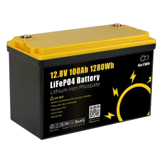 Gokwh 12V 100AH LiFePO4 Lithium Battery 1280Wh Energy Storage Box Battery Series Built-in BMS