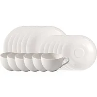 like. by Villeroy & Boch Kaffeeservice Essential Kaffee-Service (18-tlg), 6 Personen, Porzellan, Premium Porzellan