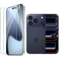 CLM-Tech Displayschutzglas 2X für iPhone 17 Pro 6,3 Zoll, Panzerglas Folie - Blasenfreie Anbringung und kratzfest -, 2 Stück, Anti-Fingerabdruck