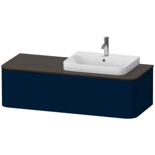 Duravit Happy D.2 Plus Konsolenwaschtischunterbau wandhängend Nachtblau Seidenmatt 1300x550x354 mm - HP4942R98980010