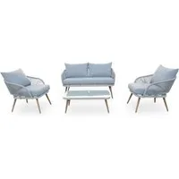 casa NOVA Gartenlounge-Set casa NOVA Lounge-Set LINO BHT 138x75x60 cm bunt Gartenset Loungemöbel