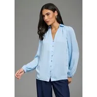 Laura Scott Klassische Bluse in crinkle Optik, für einen leichten Knitter-Effekt, bügelfrei