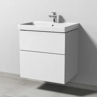 Sanipa 3way Waschtischunterbau zu Villeroy & Boch Avento Waschtisch mit 2 Auszügen, Weiß-Soft SM62143