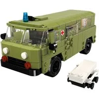 Gamedealer UAZ 452 Buchanka Krankenwagen Kleinbus 1:25 Klemmbausteinset 429 Teile Spielbausteine, (429 St)