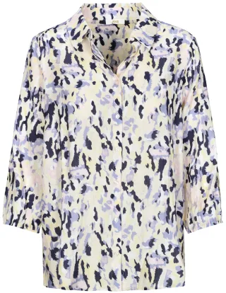 zab company - Da. Bluse 3/4 Arm, AOP lavendel aop - Gr. - 40