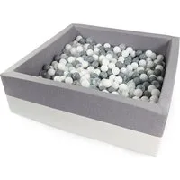 Ajababy Bällebad-Bälle Bällebad XXL Luxus Bällebad Bällepool 90x90x40 mit 200 Bällen