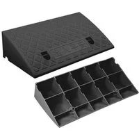 BAYLI Auffahrrampe 2er Set - Auffahrrampe 50x27x7 cm, Bordsteinrampe, Auffahrkeil