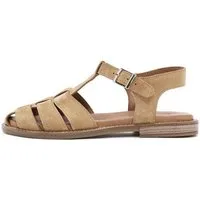Derimod Sandalen aus Veloursleder Sandale Echtes Leder, Lederfutter, Schnallenverschluss, Riemchendesign
