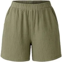 WENOR Shorts Shorts Musselin Sommer-Hose, 100 % Baumwolle, elastischer Bund luftiger Schnitt, mit Komfortbund & Seitentaschen