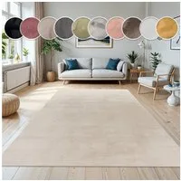 Paco Home Fellteppich Kunstfell Soft 380, rechteckig, Höhe: 14 mm, Langflor, Kuschelteppich - besonders weich, Uni-Farben