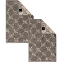 JOOP! Handtuch 2 Stück Joop! Gästetuch Cornflower 1611-70 Graphit 30x50, Walkfrottier (2-St), Baumwolle