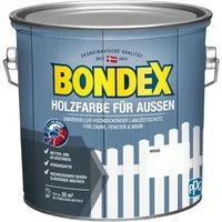 Bondex Wetterschutzfarbe HOLZFARBE FÜR AUSSEN, 2,5 L hochdeckender, witterunsgest. Langzeitschutz, seidenglänzend