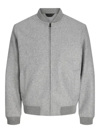 JACK&JONES - JJEJAMES BOMBER SN Light Grey Melange - Gr. - L