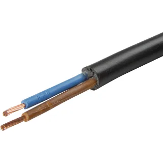 HERTH&BUSS Elektroleitung, leicht, H03VV-F, PVC, 50m schwarz - 51275726000