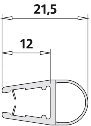 Kermi 6453 1x Dichtleiste, Länge: 2000 mm, 6004125 6004125