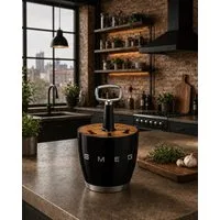 Smeg Besteckhalter SMEG Besteckhalter im Retro-Design ohne Besteck in Schwarz