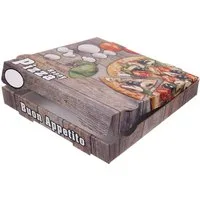wisefood Einweggeschirr-Set Pizzabox Pizzakarton Kraft Braun 30 x 30 x 4 cm (100-tlg), Papier