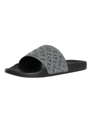 EA7 Schieberegler Mit Logo-Muster, Schwarz
