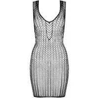Passion Netzkleid Netzkleid in schwarz Minikleid transparent (1-tlg)