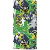 good morning Strandtuch Goaltime, Velours (Packung, 1-St), Kinder Strandtuch, Mikrofaser, Velours, saugfähig, weich, leicht, bunt