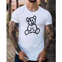 RMK T-Shirt Herren Shirt mit Bärendruck Bear Smiley aus Baumwolle