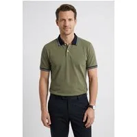 OLYMP Poloshirt Casual farbliche Kontrast-Details