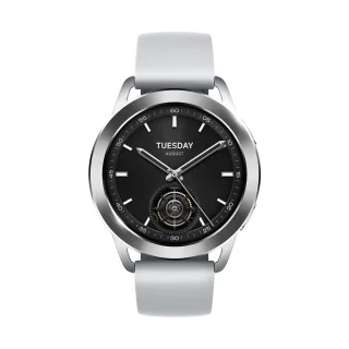 Xiaomi Watch S3 [inkl. Kautschuk-Armband grau] 47mm Aluminiumgehäuse silber